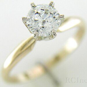 REDUCED!  14Kt Yellow Gold 0.98ct Solitaire Diamond Ring